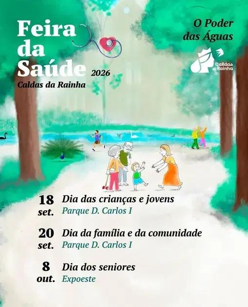 Feira da Saúde em Caldas: 'O Poder das Águas' no Parque D. Carlos I